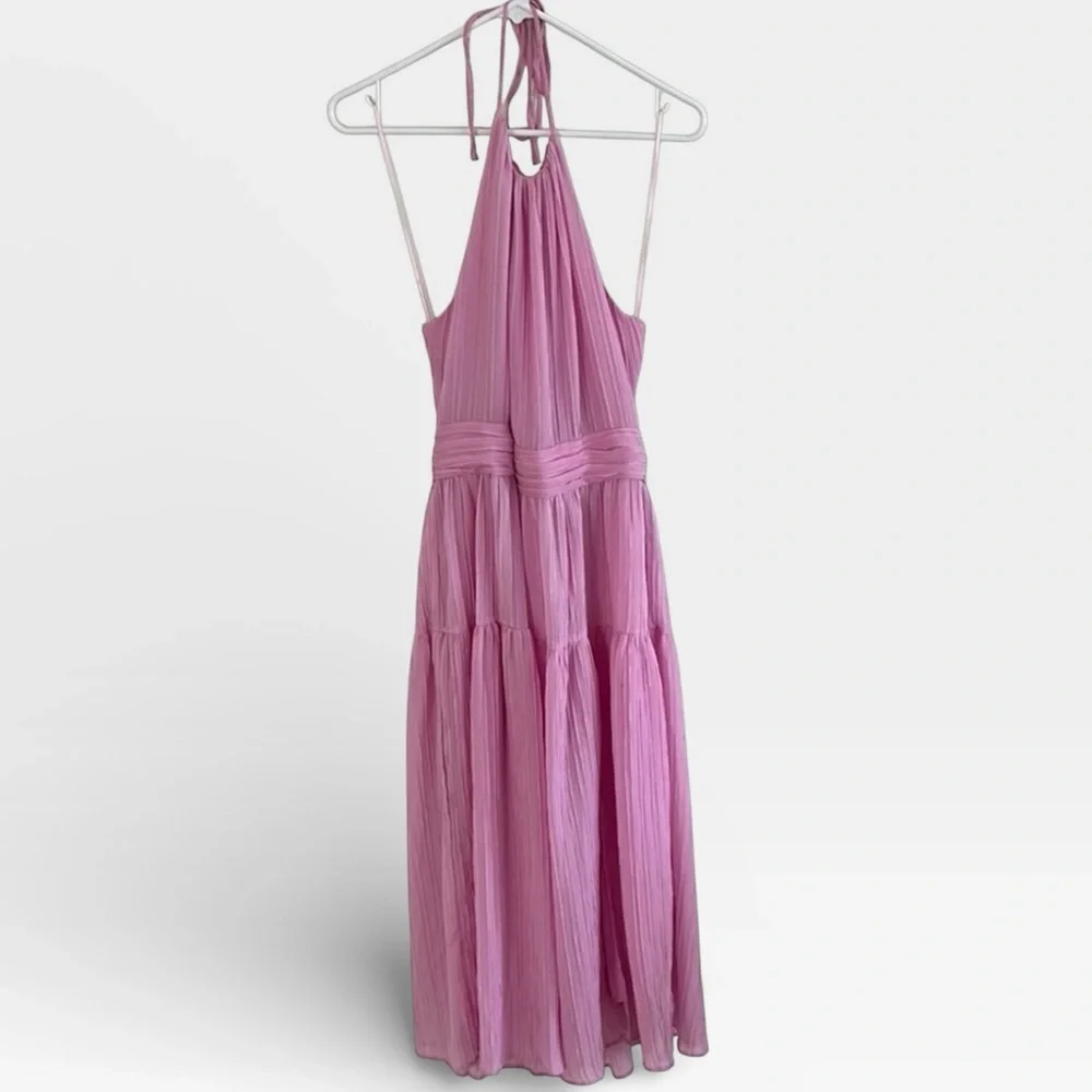 ASTR The Label Halter Neck Midi Maxi Open Back Light Pink SMALL - Picture 3 of 9